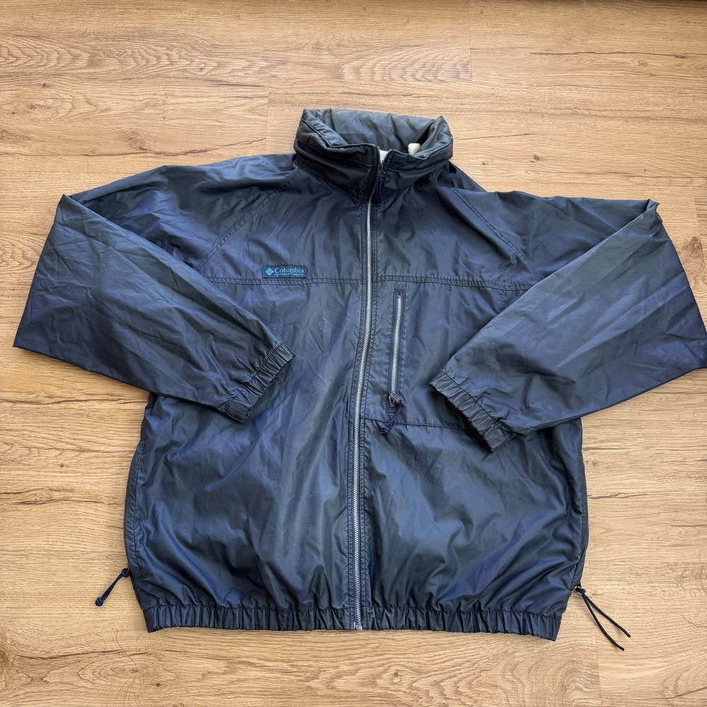 Vintage Columbia Navy‎ Blue Windbreaker Size Large